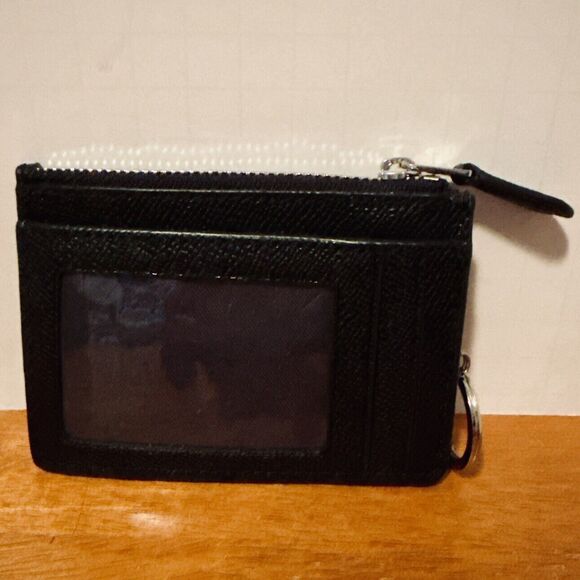 Coach Wallet Bird Print Black Smoke Signature ID Case Holder Canvas Small F23616 - Picture 2 of 7